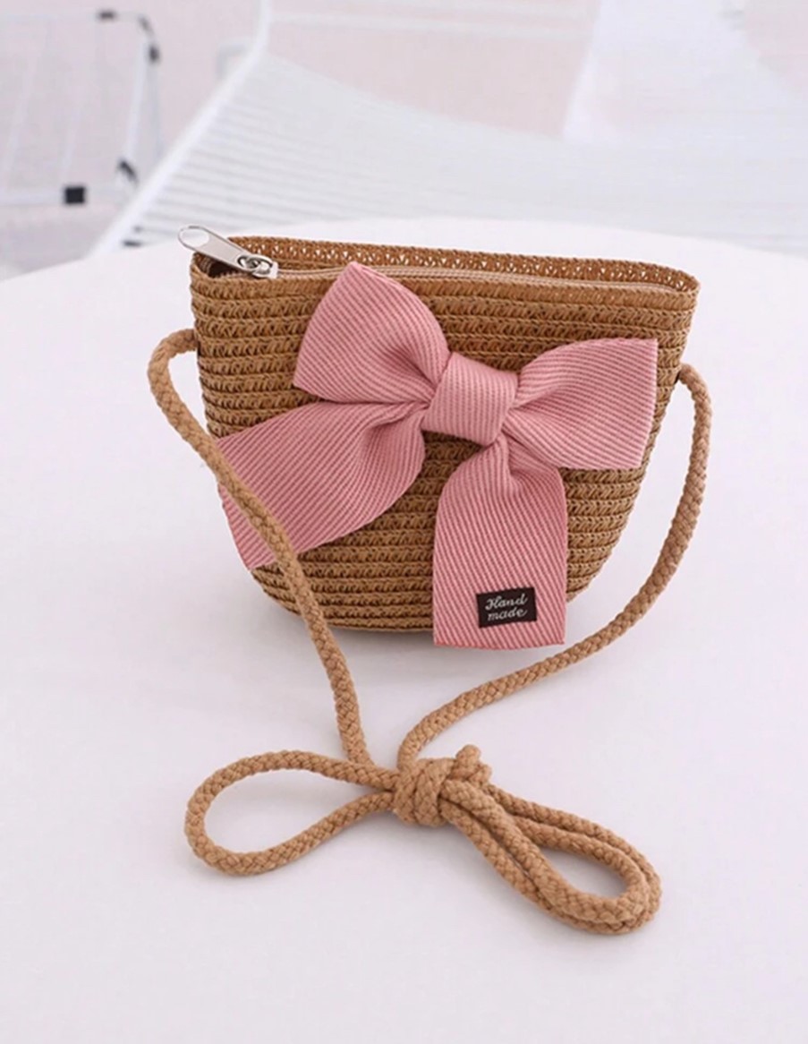 Featured image for “New Arrival Girls' Cute Princess Style Bowknot Beach Bag, with zipper”