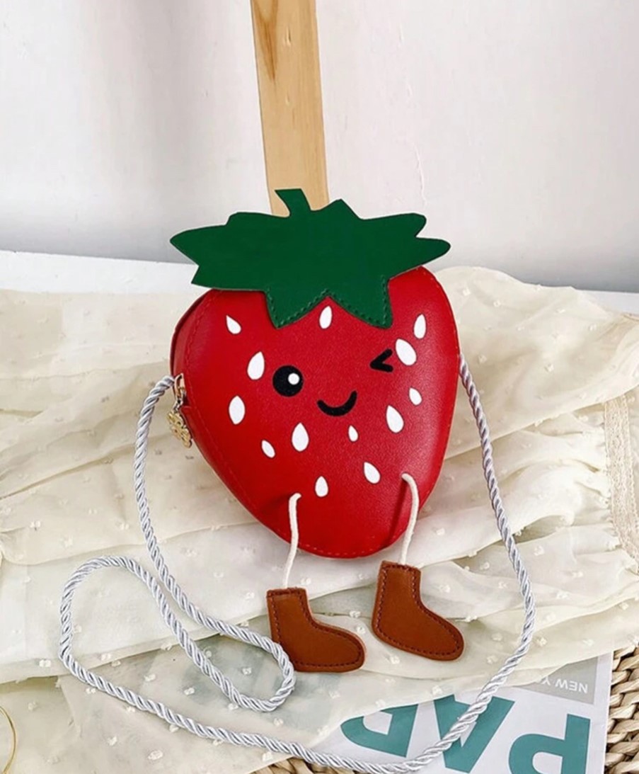 Featured image for “Cute strawberry Shaped PU Material Zipper Buckle”